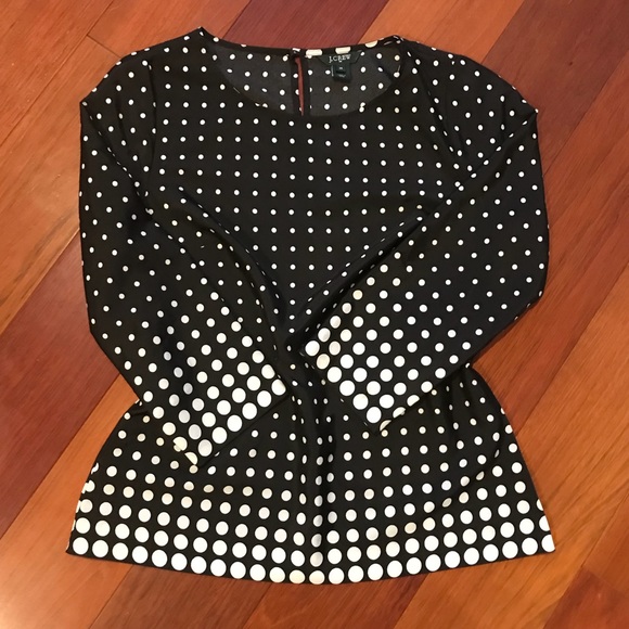 J. Crew Tops - J. Crew Polka Dot Blouse